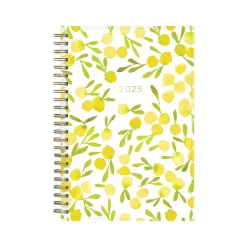2025 Blue Sky Kelly Ventura Mimosa 5" x 8" Weekly & Monthly Planner, Plastic Cover, Yellow/White (149061-25)