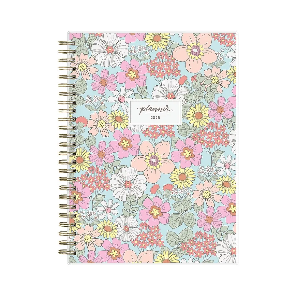 2025 Blue Sky Kiera 5.88" x 8.63" Weekly & Monthly Planner, Plastic Cover, Multicolor (152469)