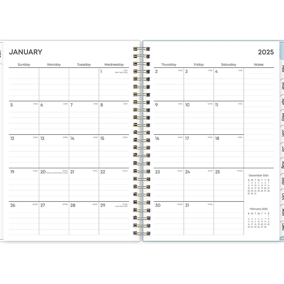 2025 Blue Sky Kiera 5.88" x 8.63" Weekly & Monthly Planner, Plastic Cover, Multicolor (152469)