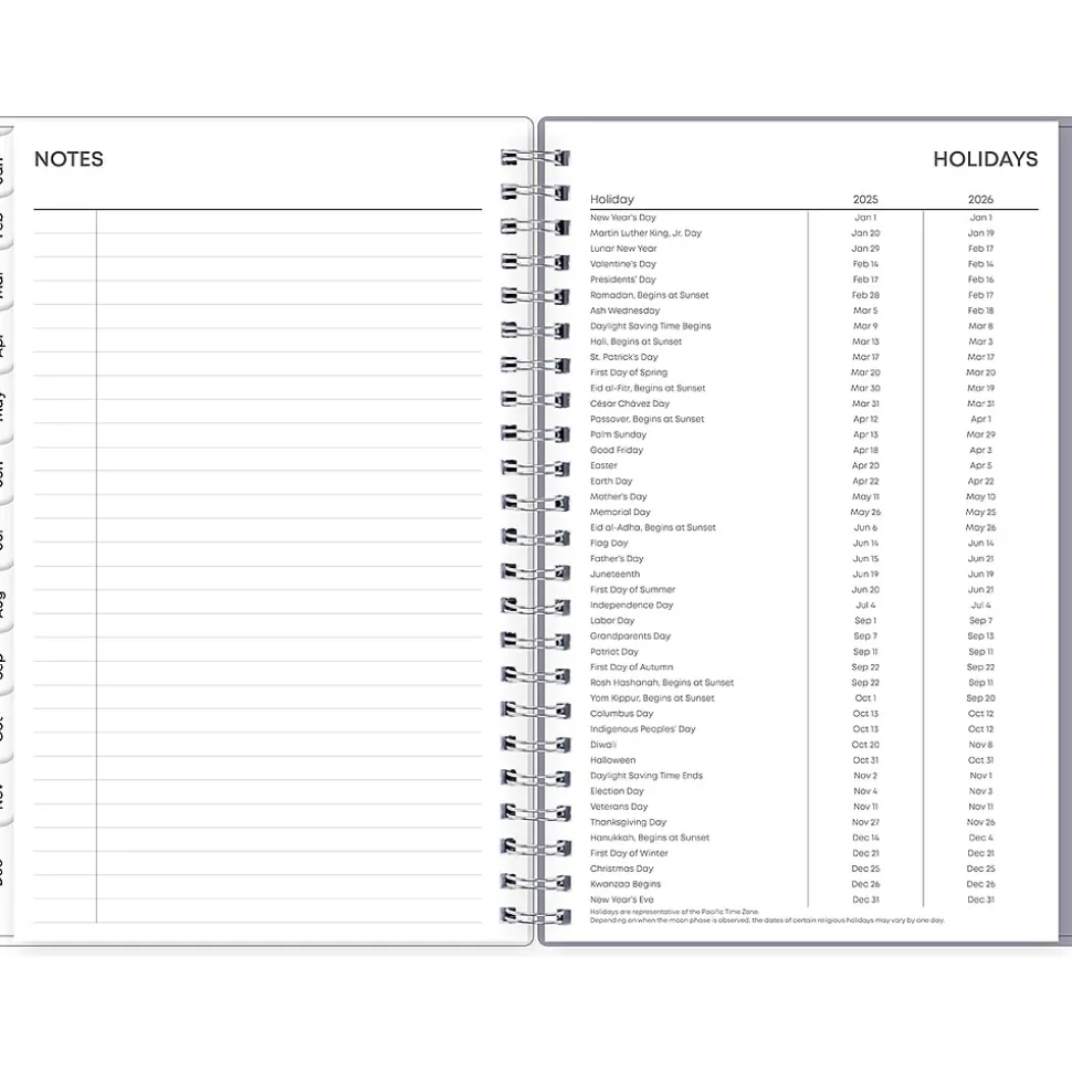 2025 Blue Sky Laila 5" x 8" Weekly & Monthly Planner, Plastic Cover, Multicolor (137276-25)