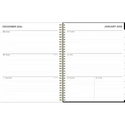 2025 Blue Sky Laina Dark 8.5" x 11" Weekly & Monthly Planner, Plastic Cover, Green/Black (148231)