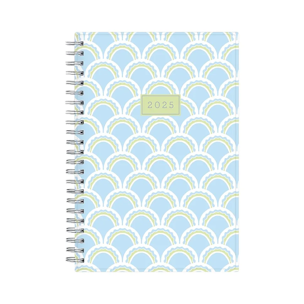2025 Blue Sky Larah Blue 5" x 8" Weekly & Monthly Planner, Plastic Cover, Multicolor (152264)