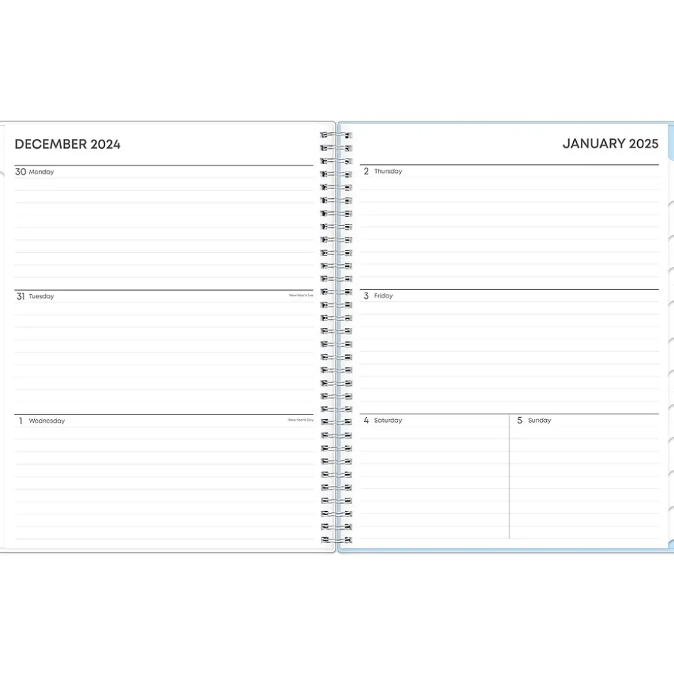 2025 Blue Sky Larah Blue 8.5" x 11" Weekly & Monthly Planner, Plastic Cover, Multicolor (152263)