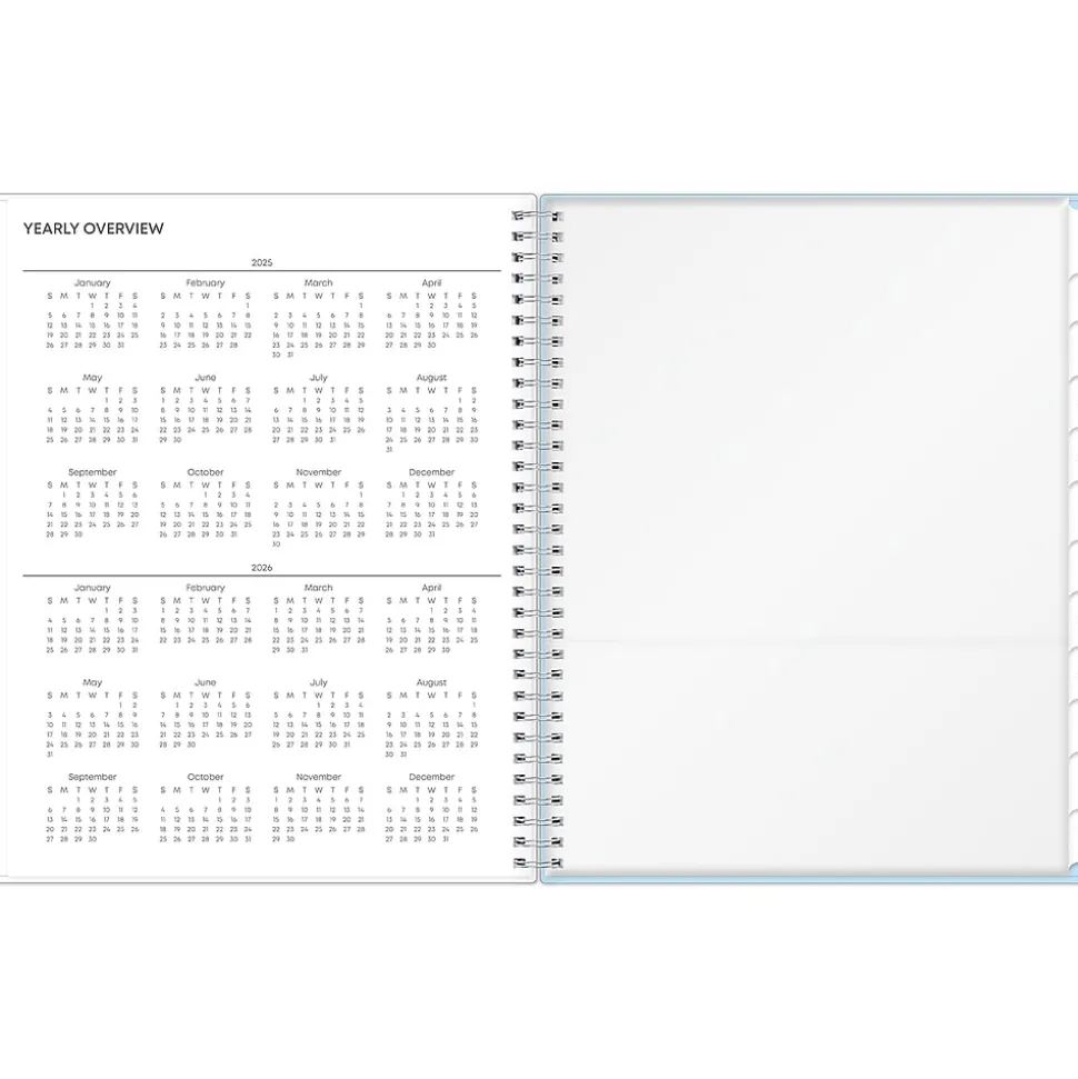 2025 Blue Sky Larah Blue 8.5" x 11" Weekly & Monthly Planner, Plastic Cover, Multicolor (152263)