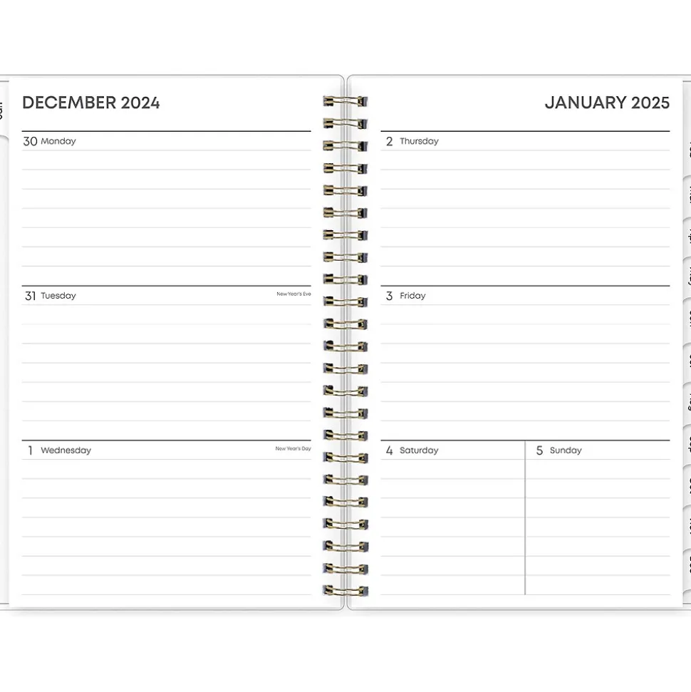 2025 Blue Sky Laurel 5" x 8" Weekly & Monthly Planner, Plastic Cover, Multicolor (135895-25)