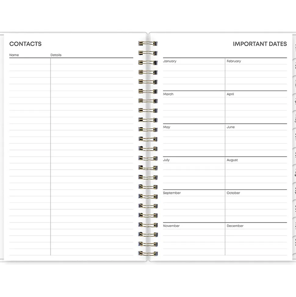 2025 Blue Sky Laurel 5" x 8" Weekly & Monthly Planner, Plastic Cover, Multicolor (135895-25)