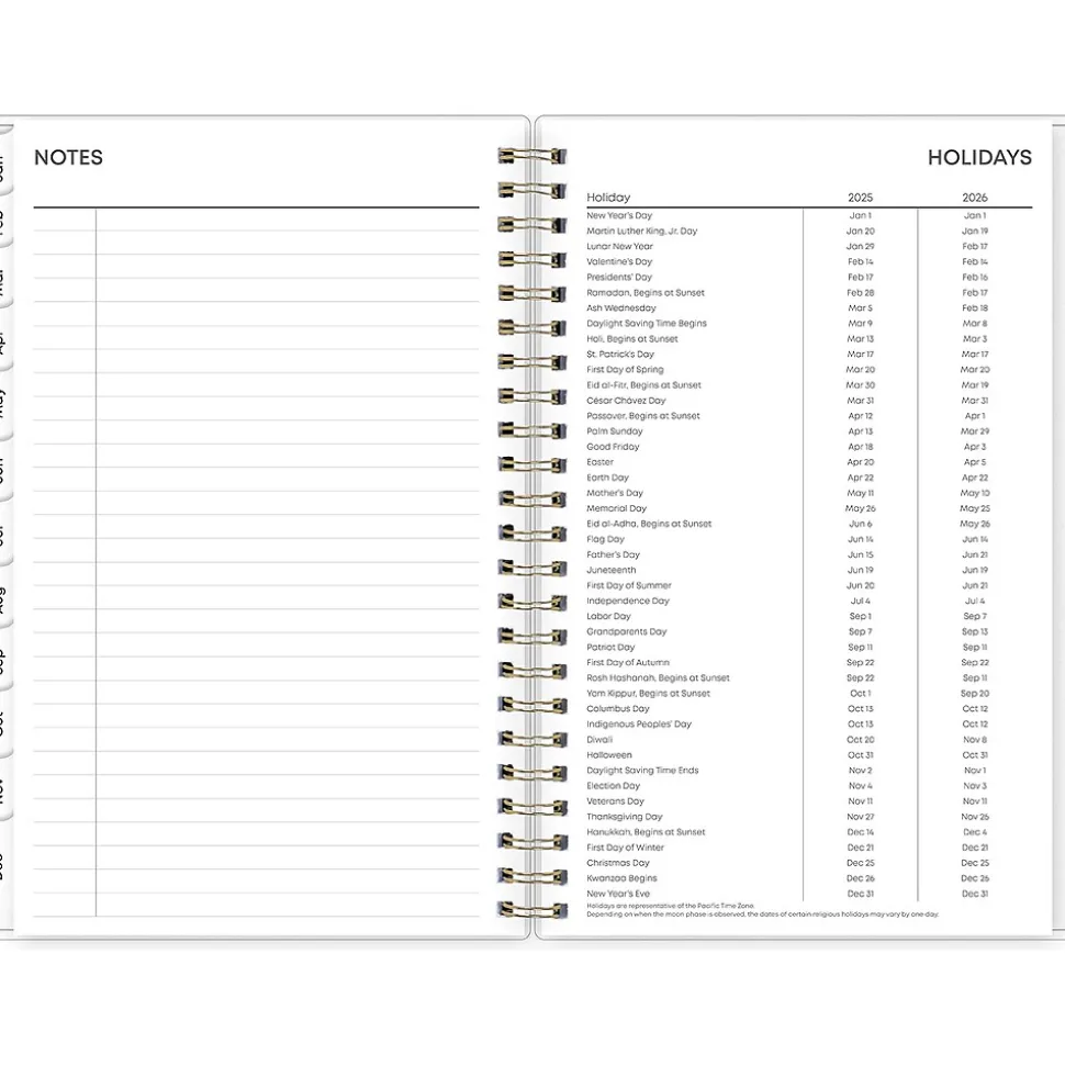 2025 Blue Sky Laurel 5" x 8" Weekly & Monthly Planner, Plastic Cover, Multicolor (135895-25)