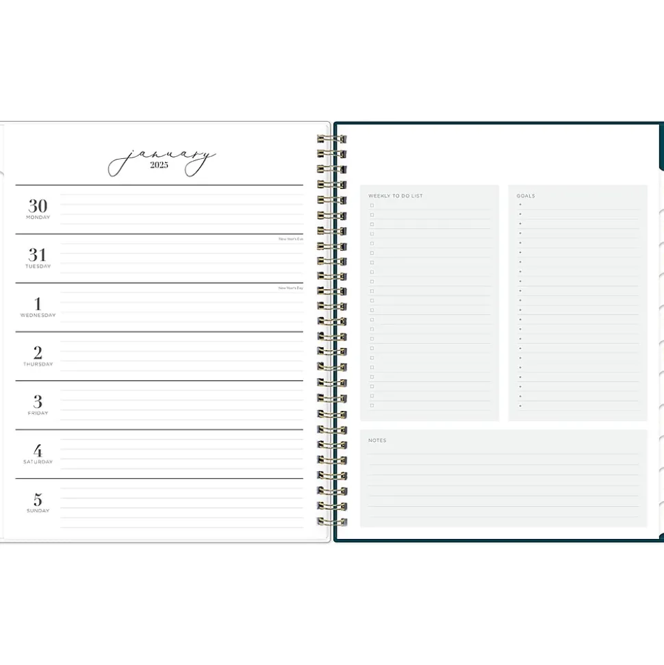 2025 Blue Sky Life-Note It Marina 7" x 9" Weekly & Monthly Planner, Plastic Cover, Blue (139480-25)