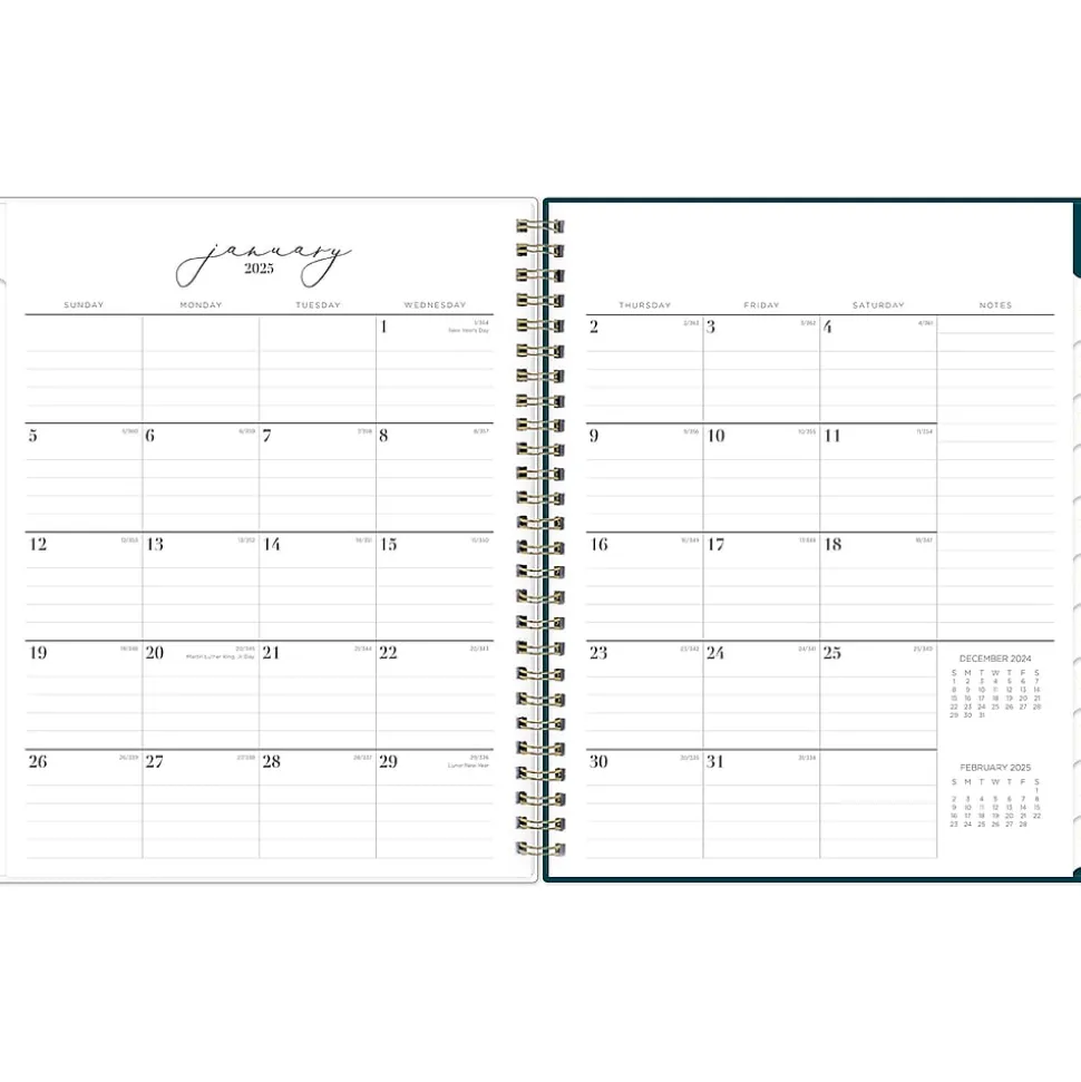 2025 Blue Sky Life-Note It Marina 7" x 9" Weekly & Monthly Planner, Plastic Cover, Blue (139480-25)