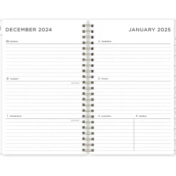 2025 Blue Sky Marble Purple 5" x 8" Weekly & Monthly Planner, Plastic Cover, Purple/Pink (148250)