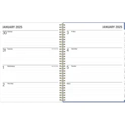 2025 Blue Sky Nalakina 8.5" x 11" Weekly & Monthly Planner, Plastic Cover, Blue/Green (149081)