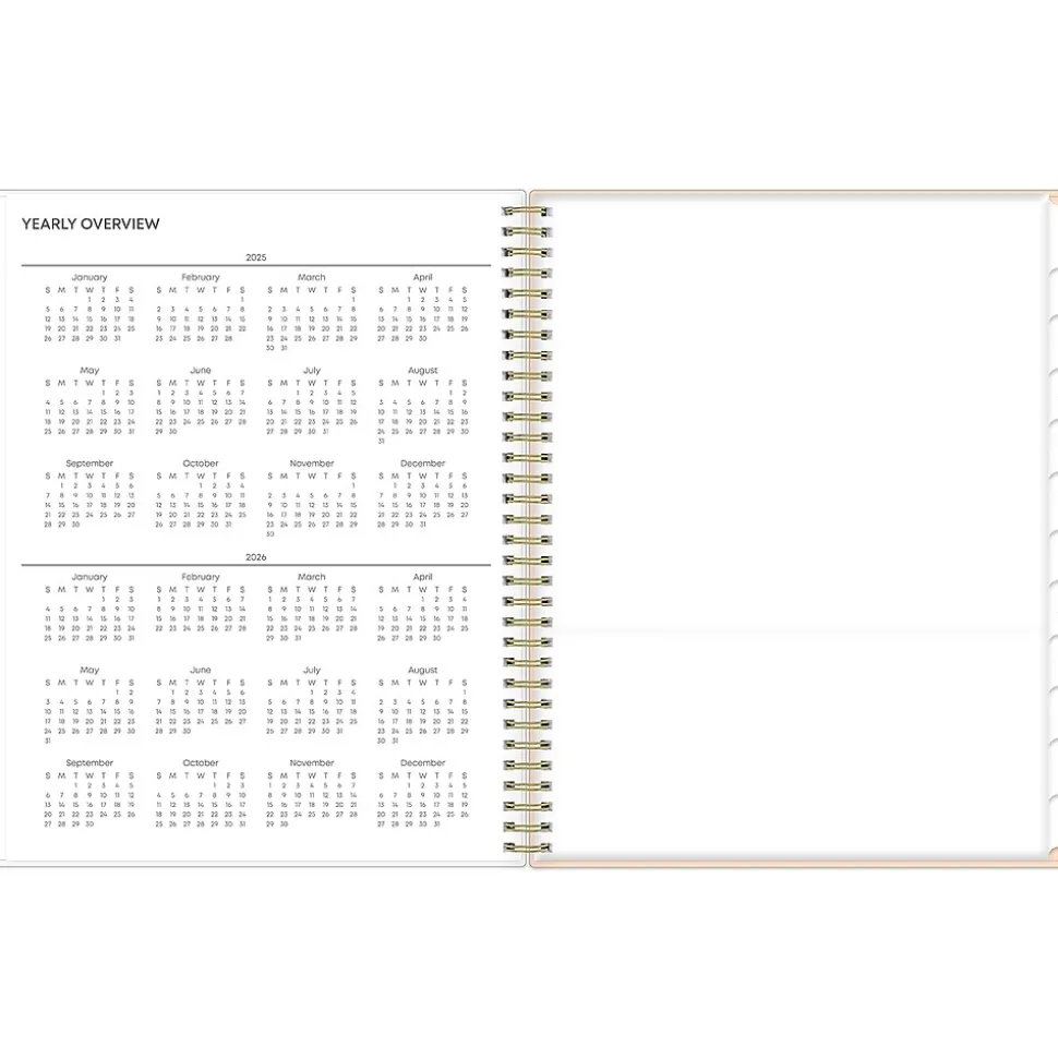 2025 Blue Sky Natalya 8.5" x 11" Weekly & Monthly Planner, Plastic Cover, Pink/White (148764-25)
