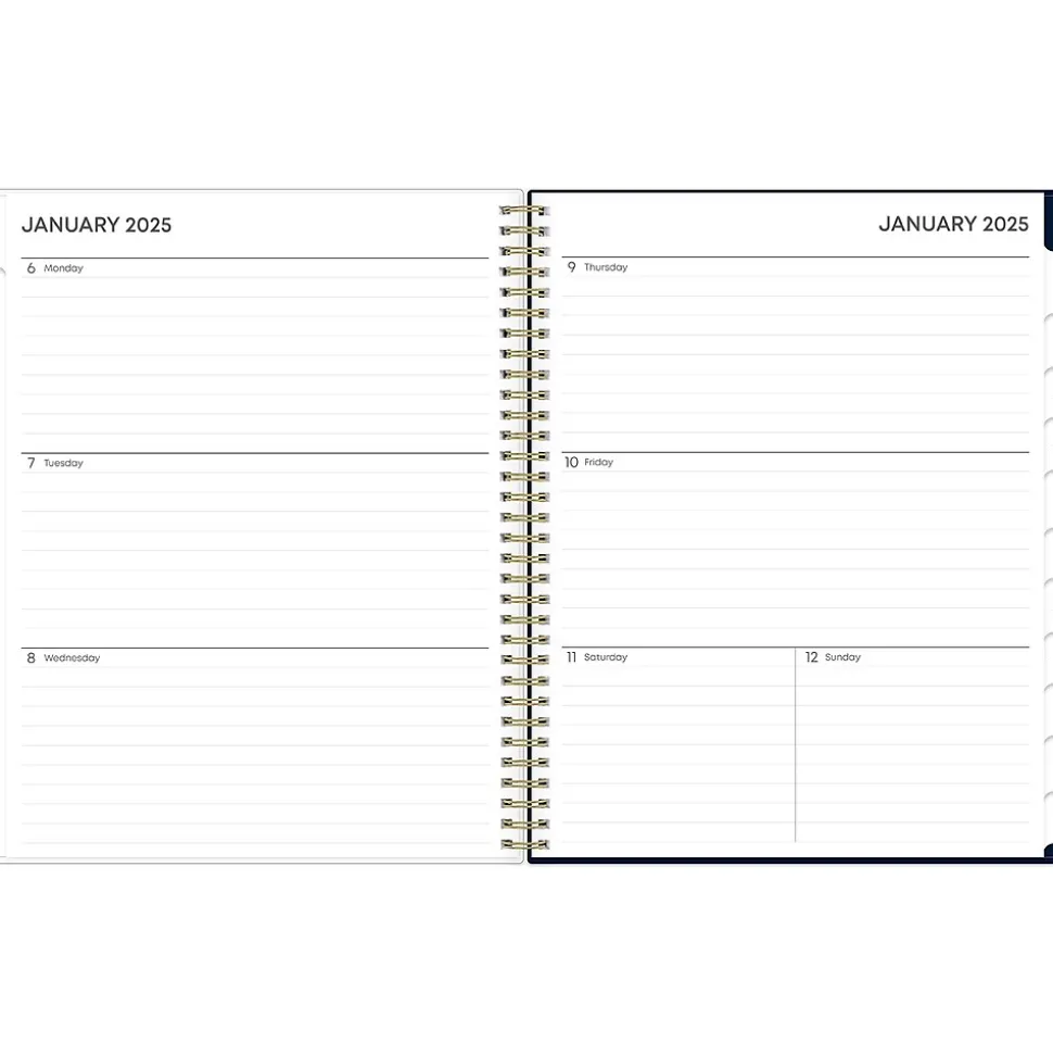 2025 Blue Sky Nightfall 8.5" x 11" Weekly & Monthly Planner, Plastic Cover, Multicolor (150545)