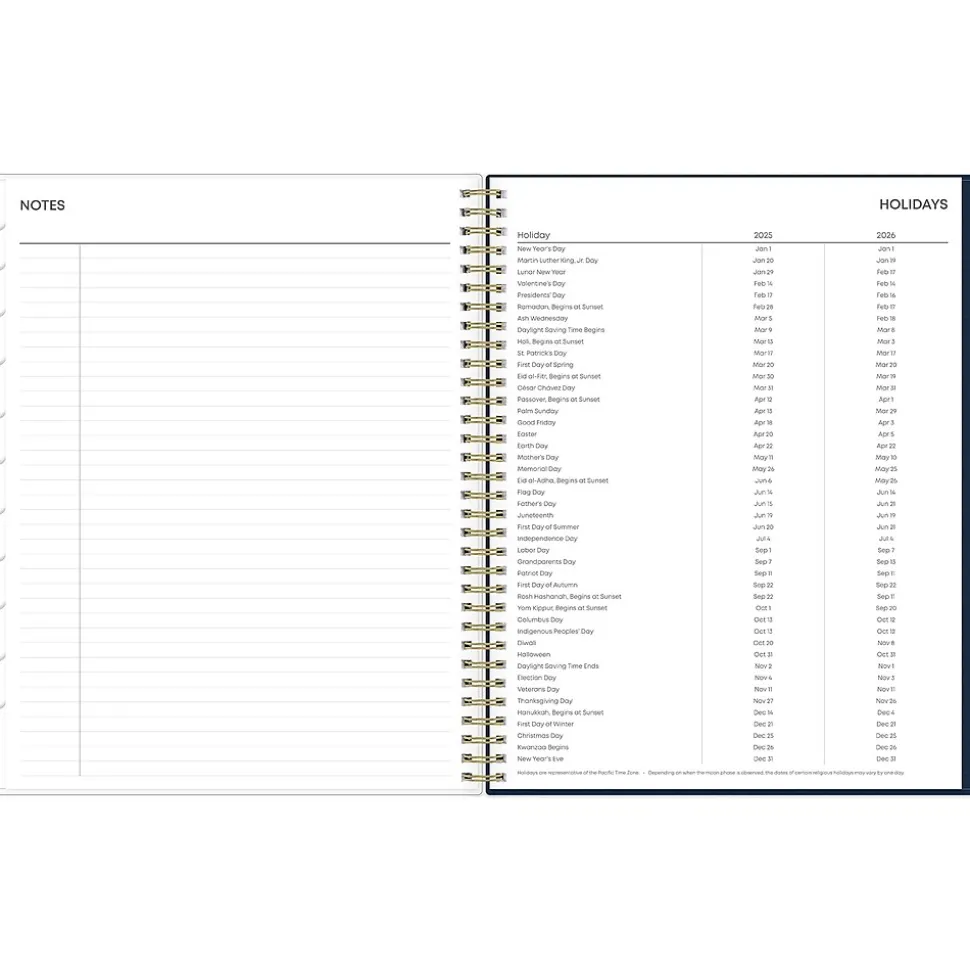 2025 Blue Sky Nightfall 8.5" x 11" Weekly & Monthly Planner, Plastic Cover, Multicolor (150545)