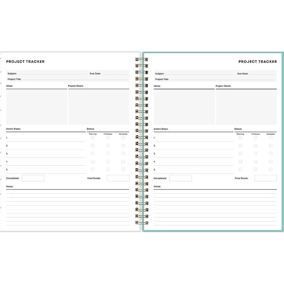 2024-2025 Blue Sky Ombre Map 7" x 9" Academic Weekly & Monthly Student Planner, Plastic Cover, Multicolor (145019)