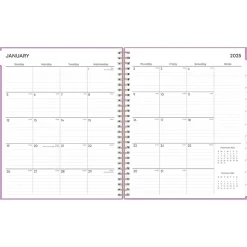 2025 Blue Sky Orchid 8" x 10" Monthly Planner, Plastic Cover, Purple (147941)