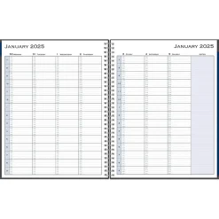 2025 Blue Sky Passages 8.5" x 11" Weekly & Monthly Appointment Book, Plastic Cover, Charcoal Gray (100009-25)