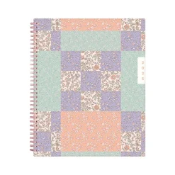 2025 Blue Sky Quilted Garden 8.5" x 11" Weekly & Monthly Planner, Plastic Cover, Multicolor (152481)