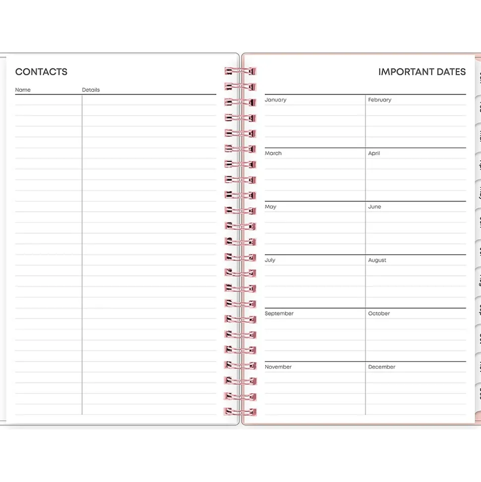 2025 Blue Sky Quilted Garden 5" x 8" Weekly & Monthly Planner, Plastic Cover, Multicolor (152480)