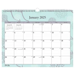 2025 Blue Sky Rue Du Flore 15" x 12" Monthly Wall Calendar, Blue/Purple (101611-25)