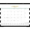 2025 Blue Sky Rugby Stripe 22" x 17" Monthly Desk Pad Calendar, Black/White (143895-25)