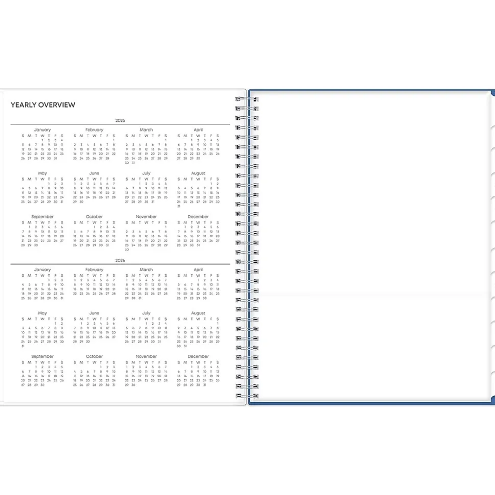 2025 Blue Sky Savoy Cool 8.5" x 11" Weekly & Monthly Planner, Plastic Cover, Blue (148762-25)