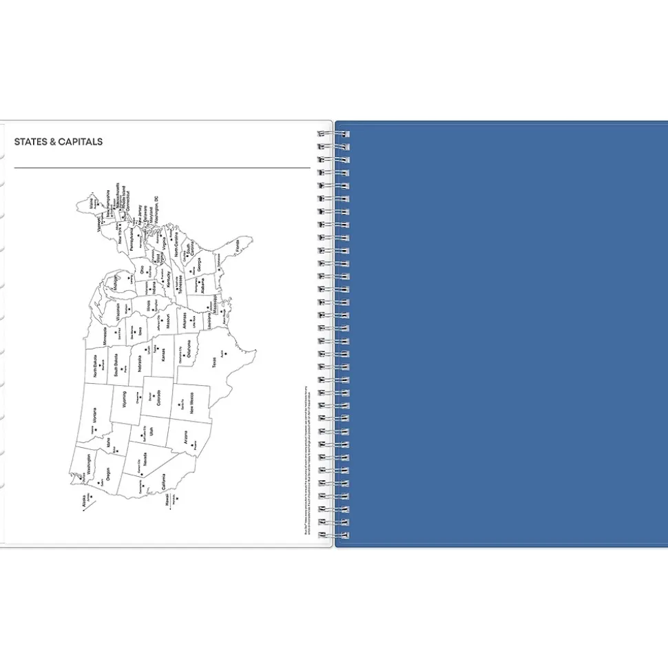 2025 Blue Sky Savoy Cool 8.5" x 11" Weekly & Monthly Planner, Plastic Cover, Blue (148762-25)