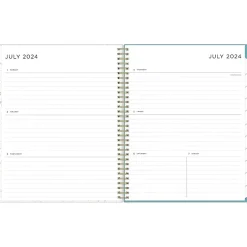 2024-2025 Blue Sky Splatter Dot Jade 8.5" x 11" Academic Weekly & Monthly Planner, Plastic Cover, Mint/Gold (149043-A25)