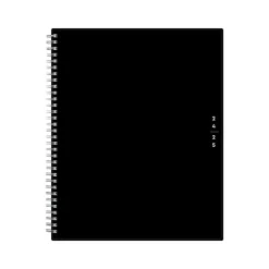 2024-2025 Blue Sky Teacher Lesson 8.5" x 11" Academic Weekly & Monthly Planner, Plastic Cover, Black (134433-A25)