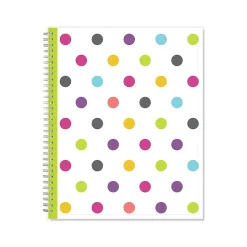 2024-2025 Blue Sky Teacher Lesson Dots 8.5" x 11" Academic Weekly & Monthly Planner, Plastic Cover, Multicolor (100330-A25)