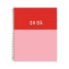 2024-2025 Blue Sky The House That Lars Built Color-Block Pink 8.5" x 11" Academic Weekly & Monthly Planner, Plastic Cover