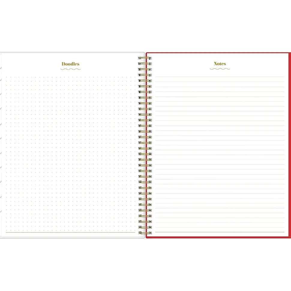 2024-2025 Blue Sky The House That Lars Built Color-Block Pink 8.5" x 11" Academic Weekly & Monthly Planner, Plastic Cover