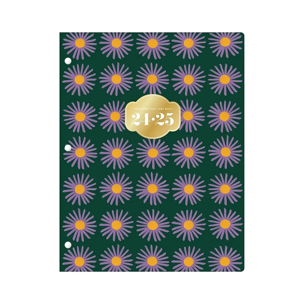 2024-2025 Blue Sky The House That Lars Built Aster 8.5" x 11" Academic Monthly Planner, Paper Cover, Multicolor (145925)