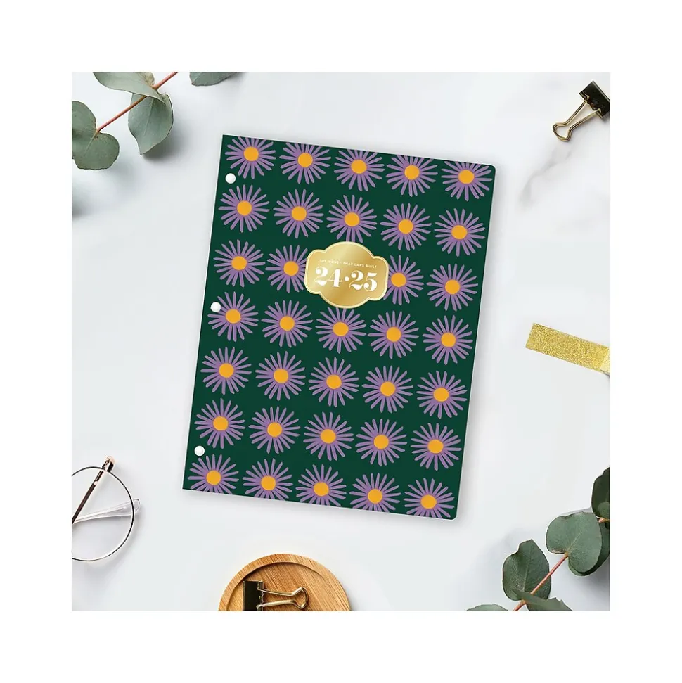 2024-2025 Blue Sky The House That Lars Built Aster 8.5" x 11" Academic Monthly Planner, Paper Cover, Multicolor (145925)