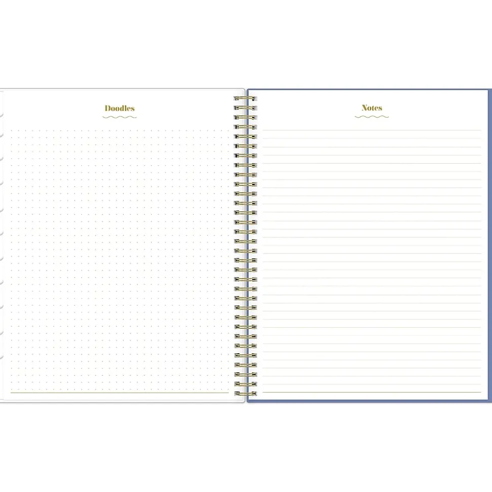 2024-2025 Blue Sky The House That Lars Built Blue Stripe 8.5" x 11" Academic Weekly & Monthly Planner, White/Blue (149846)