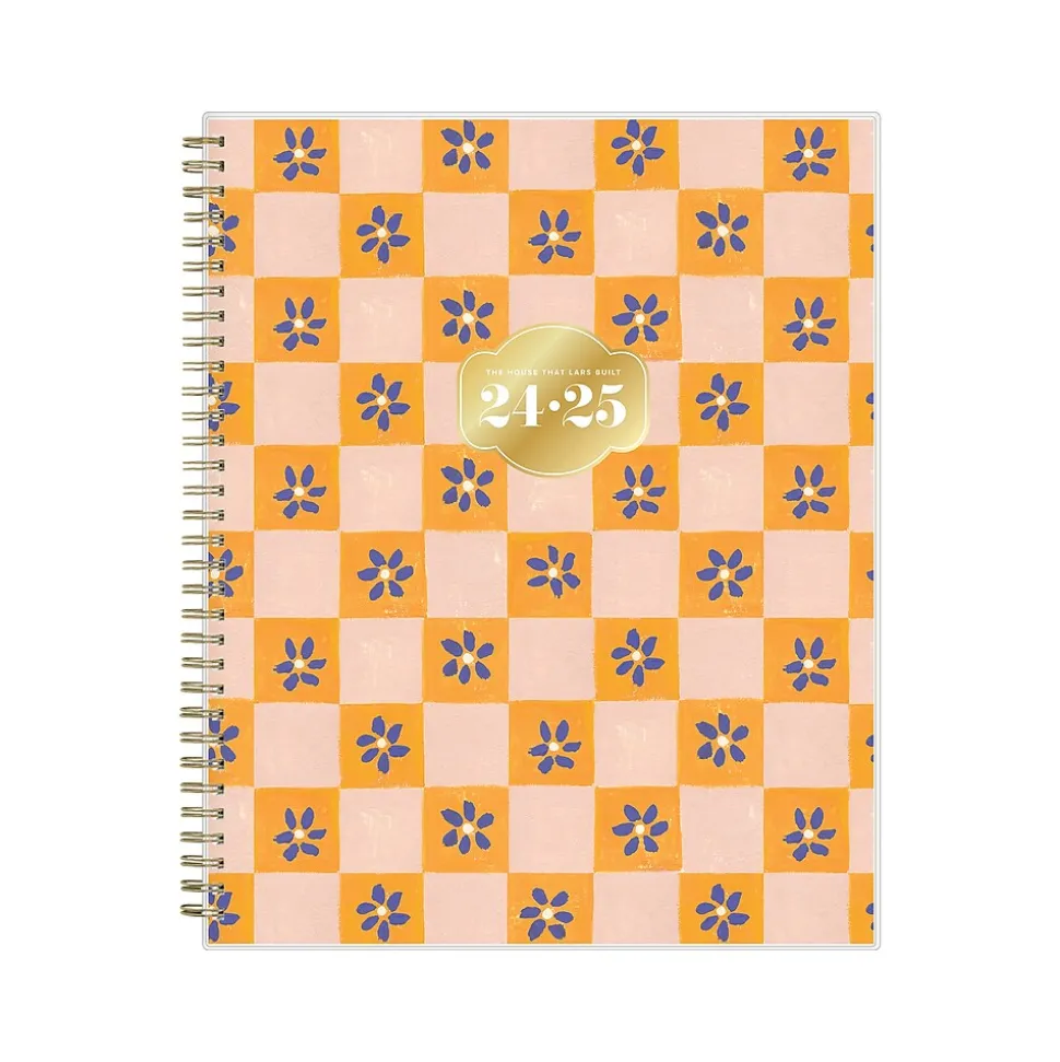 2024-2025 Blue Sky The House That Lars Built Penny's Floral Quilt 8.5" x 11" Academic Weekly & Monthly Planner, Plastic Cover