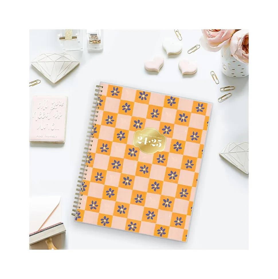2024-2025 Blue Sky The House That Lars Built Penny's Floral Quilt 8.5" x 11" Academic Weekly & Monthly Planner, Plastic Cover