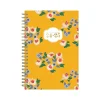 2024-2025 Blue Sky The House That Lars Built Yellow Floral 5" x 8" Academic Weekly & Monthly Planner, Plastic Cover