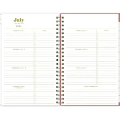 2024-2025 Blue Sky The House That Lars Built Gloria's Zinnias 5" x 8" Academic Weekly & Monthly Planner, Plastic Cover