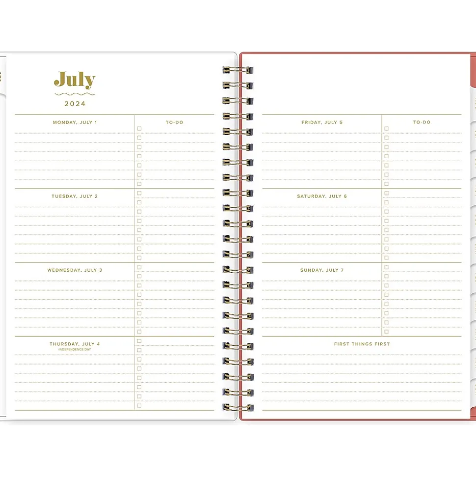 2024-2025 Blue Sky The House That Lars Built Gloria's Zinnias 5" x 8" Academic Weekly & Monthly Planner, Plastic Cover