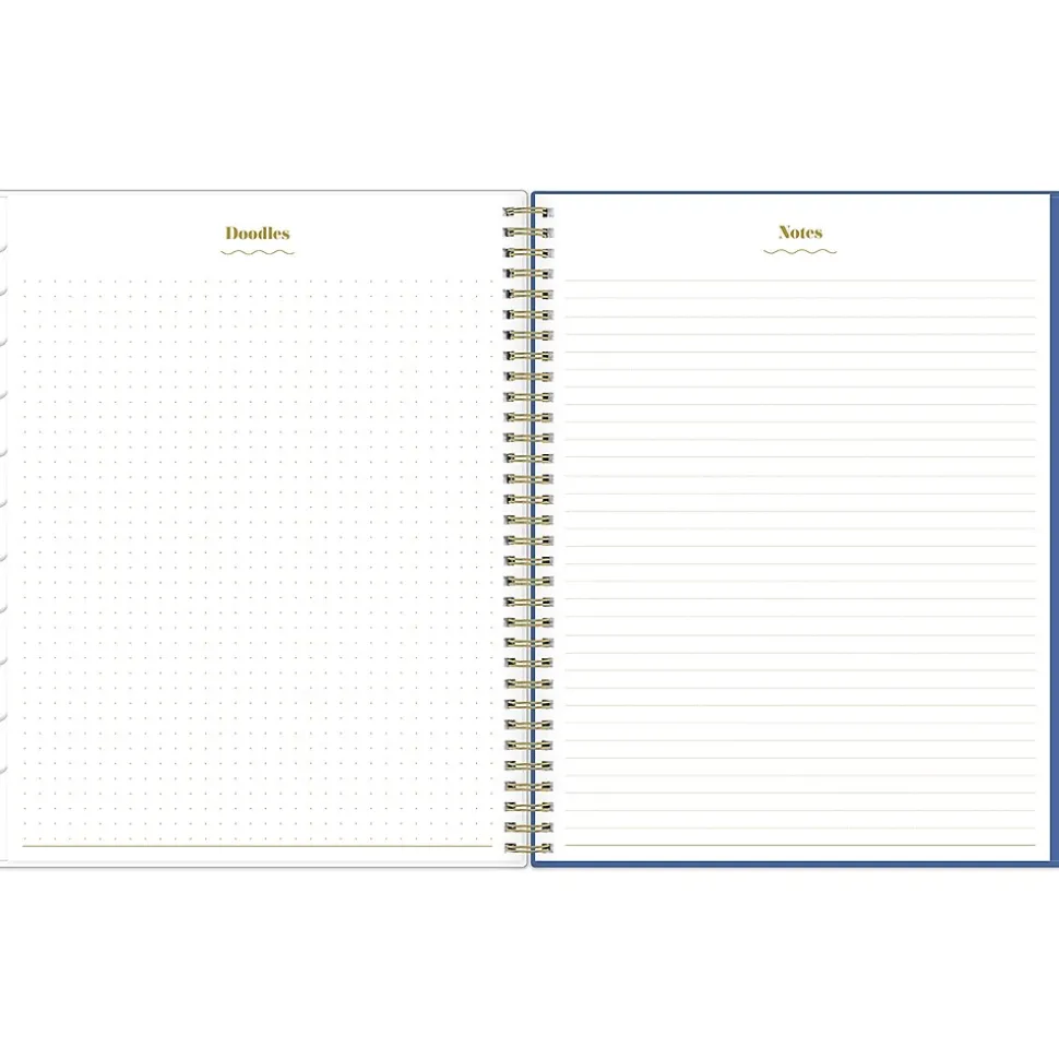 2024-2025 Blue Sky The House That Lars Built Yellow Floral 8.5" x 11" Academic Weekly & Monthly Planner, Plastic Cover