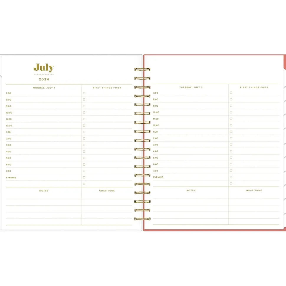 2024-2025 Blue Sky The House That Lars Built Gloria's Zinnias 8" x 10" Academic Daily & Monthly Planner, Plastic Cover