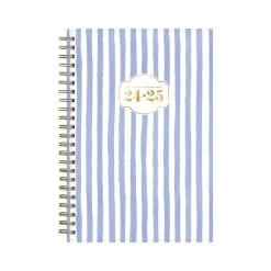 2024-2025 Blue Sky The House That Lars Built Blue Stripe 8.5" x 11" Academic Weekly & Monthly Planner, White/Blue (145921)