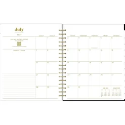 2024-2025 Blue Sky The House That Lars Built Wavy Black Frame 8" x 10" Academic Monthly Planner, Plastic Cover, Black/Beige