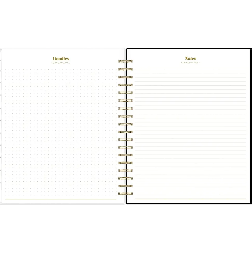 2024-2025 Blue Sky The House That Lars Built Wavy Black Frame 8" x 10" Academic Monthly Planner, Plastic Cover, Black/Beige
