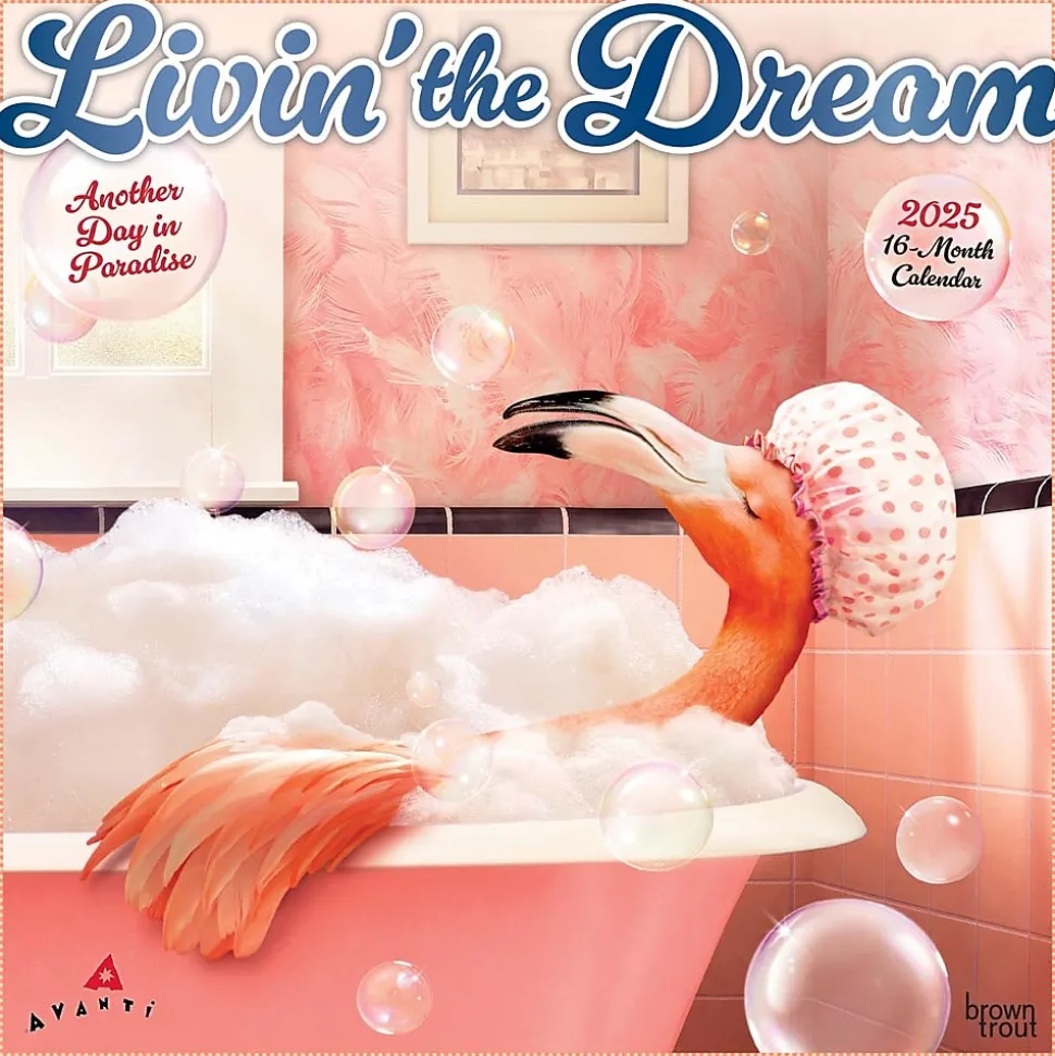 2025 BrownTrout Avanti Livin' the Dream 12" x 12" Monthly Square Wall Calendar (9781975479695)