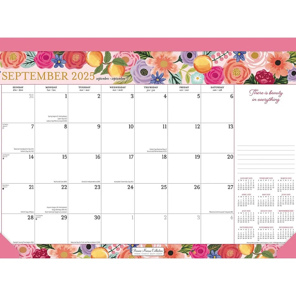 2025 BrownTrout Bonnie Marcus 17" x 12" Monthly Desk Pad Calendar (9781975479428)