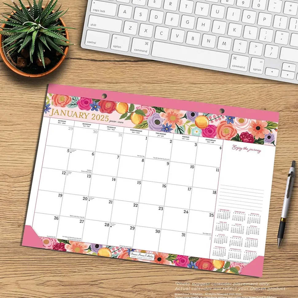 2025 BrownTrout Bonnie Marcus 17" x 12" Monthly Desk Pad Calendar (9781975479428)