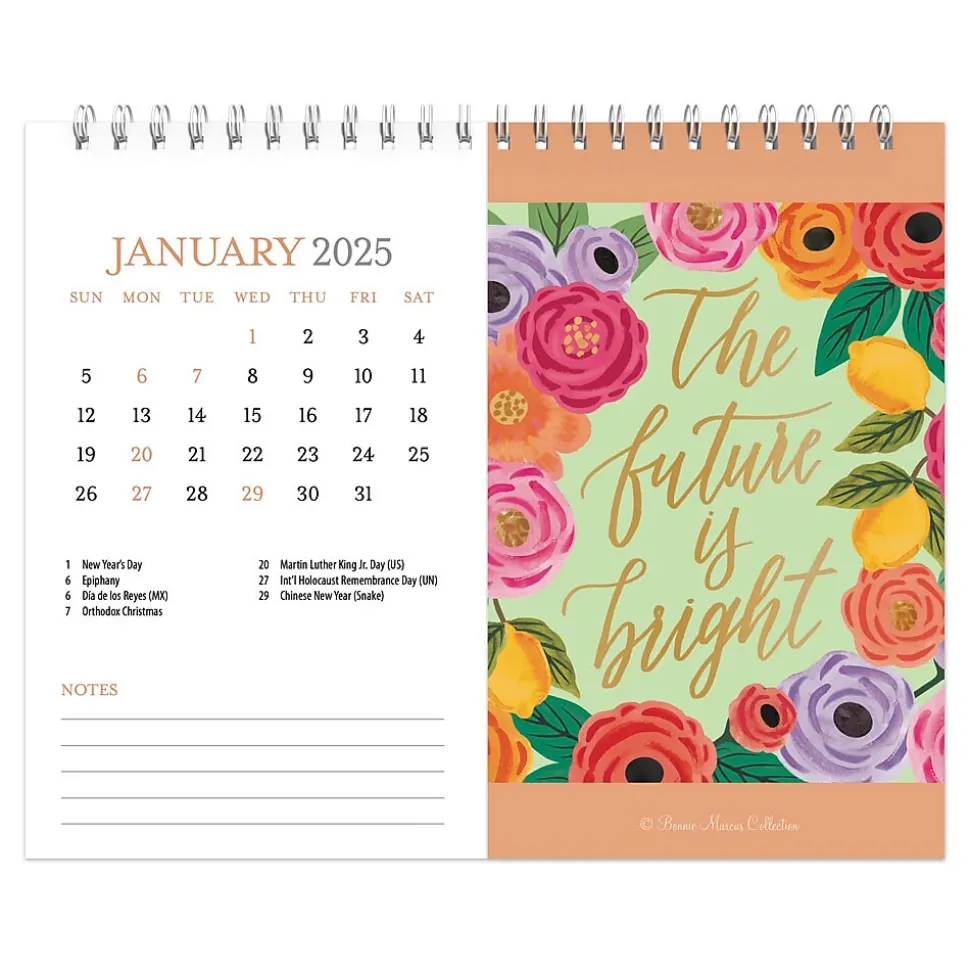 2025 BrownTrout Bonnie Marcus 7.5" x 6" Monthly Desk Calendar (9781975479442)