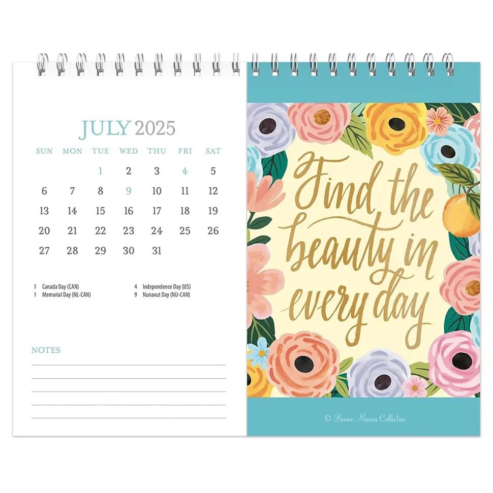 2025 BrownTrout Bonnie Marcus 7.5" x 6" Monthly Desk Calendar (9781975479442)